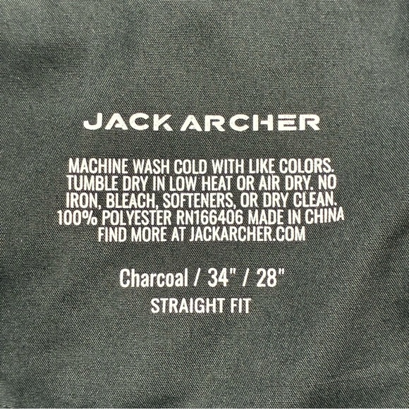 Jack Archer Jetsetter Tech Pants 34x28 Performance charcoal Gray - Picture 6 of 6